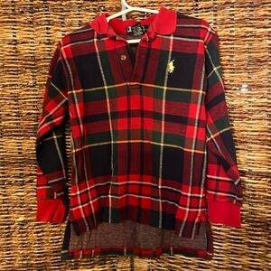 Polo Ralph Lauren Plaid Red and Green collared Shirt